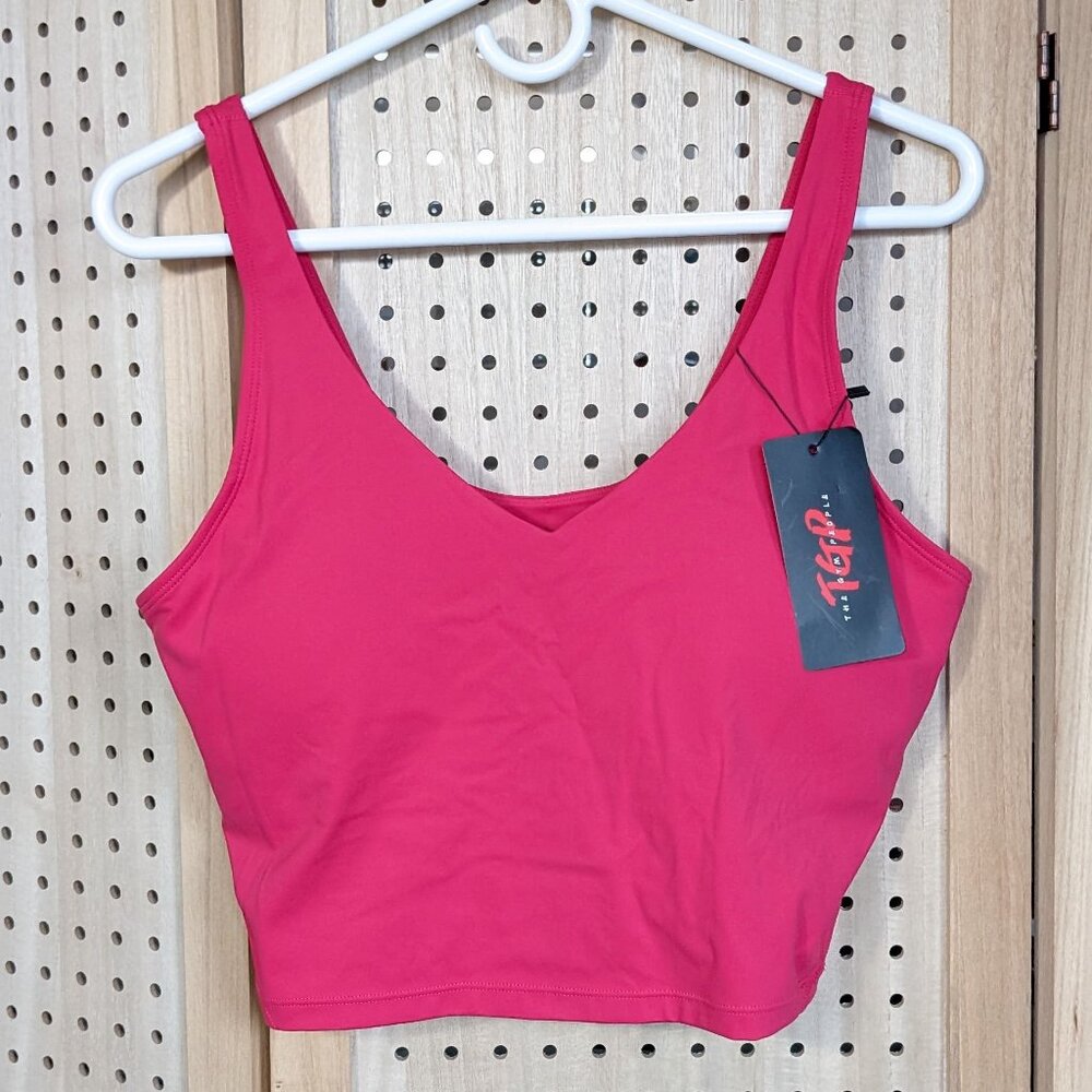 NWT The Gym People activewear tank top with built-in bra, removeable cups, large
